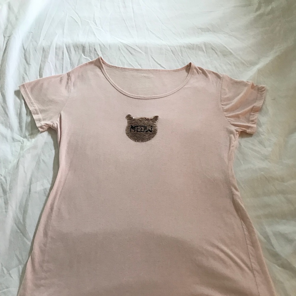 Capelli New York pink “Meow” T-shirt/sleep shirt
